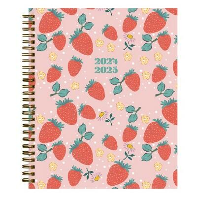 Load image into Gallery viewer, Blue Sky Sustainability 7x9 Weekly Monthly Wirebound Planner July 2024-Jun 2025
