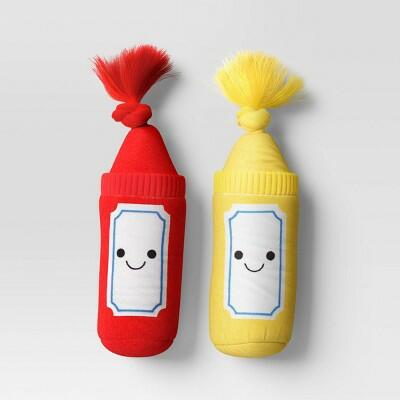 Load image into Gallery viewer, Americana Ketchup Mustard Dog Plush Set 2pcs Sun Squad™

