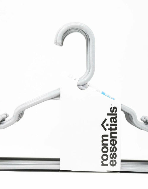 Load image into Gallery viewer, Room Essentials Plastic Adult Hangers Grey 18-count

