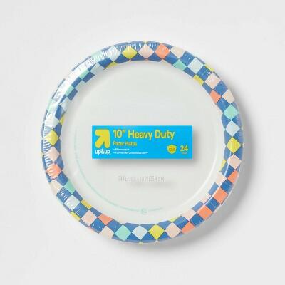 Load image into Gallery viewer, Up&amp;up Disposable 10" Checkered Plates 24ct Blue
