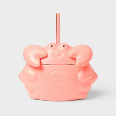 Load image into Gallery viewer, Sun Squad Figural Crab Tumbler Plastic 20 fl oz Cold Beverages Pink
