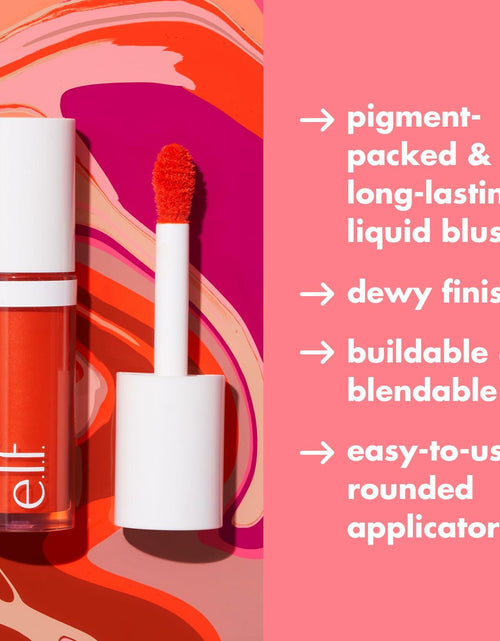 Load image into Gallery viewer, [Like New] e.l.f. Camo Liquid Blush 0.13 Fl Oz High-Pigment Soft Dewy Cheeky Lychee
