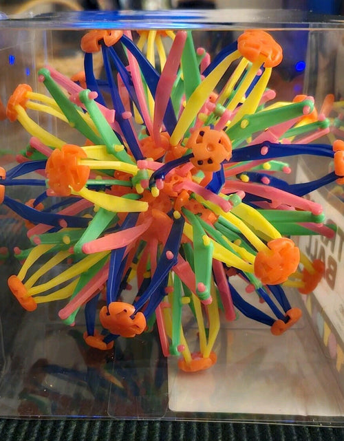 Load image into Gallery viewer, Open Box. ToyPlanet Retract-O Ball Collapsible Multi-Color Plastic Fidget Toy

