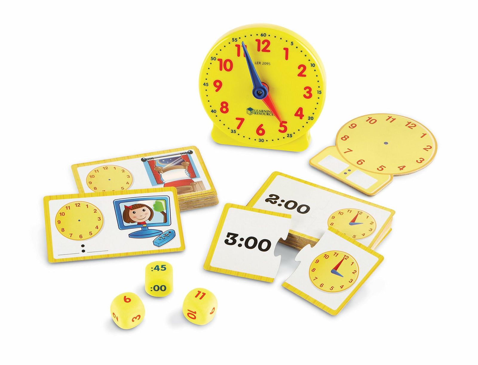Learning Resources Time Activity Set 41 Pieces Ages 5+ Teaching Clock Montessori