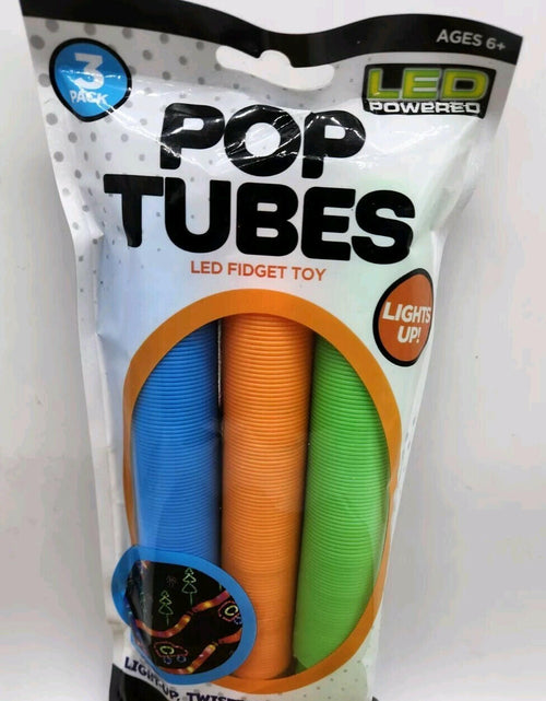 Load image into Gallery viewer, Big Time Toys LED Light Up Pop Tubes Fidget Toy 3pk Visual Sensory
