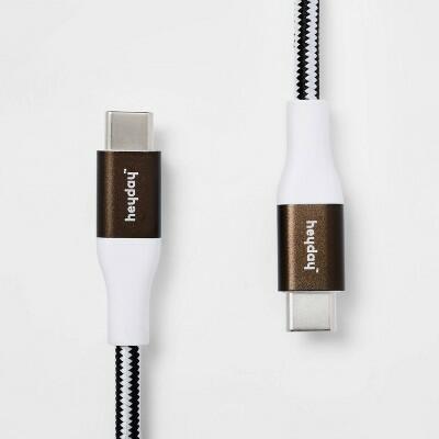 Load image into Gallery viewer, Heyday USB-C to USB-C Braided Cable 10ft Gunmetal Nylon Universal
