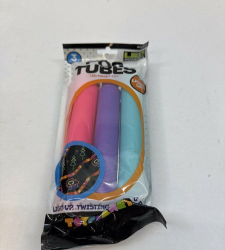 Big Time Toys LED Light Up Pop Tubes Fidget Toy 3pk Visual Sensory