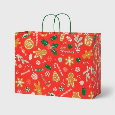 Load image into Gallery viewer, Spritz™ Christmas XL Gift Bag Sweets Red Gift Pouch Size XL
