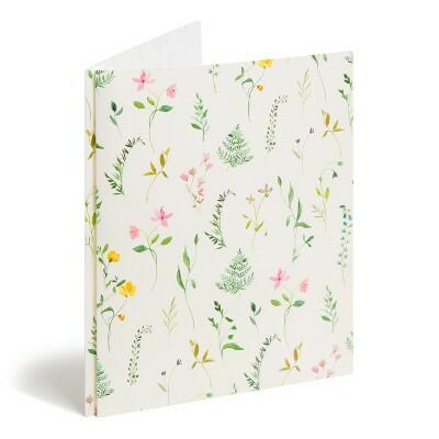 Load image into Gallery viewer, U Brands 2 Pocket Fashion Plastic Folder Pressed Botanicals Cream
