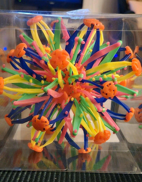 Load image into Gallery viewer, Open Box. ToyPlanet Retract-O Ball Collapsible Multi-Color Plastic Fidget Toy
