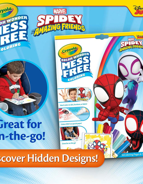Load image into Gallery viewer, Crayola Spiderman Color Wonder Coloring Set 18 Mess Free Pages for Kids
