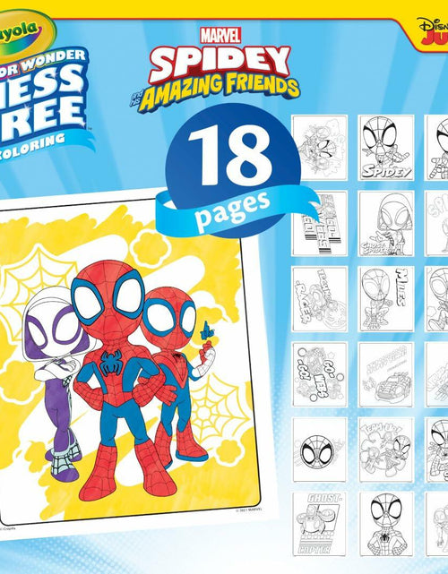 Load image into Gallery viewer, Crayola Spiderman Color Wonder Coloring Set 18 Mess Free Pages for Kids
