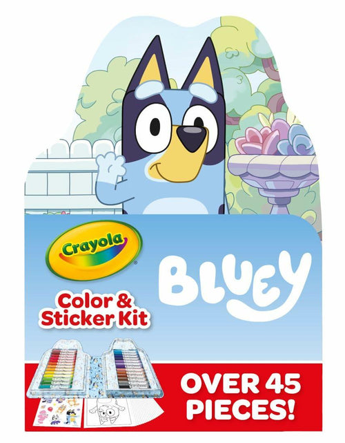 Load image into Gallery viewer, Crayola Bluey Art Kit for Kids 45pcs Coloring Book Stickers 4+
