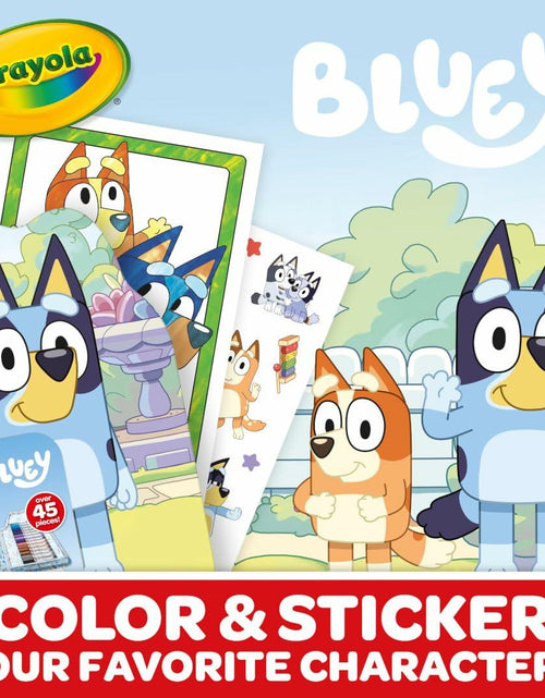 Load image into Gallery viewer, Crayola Bluey Art Kit for Kids 45pcs Coloring Book Stickers 4+
