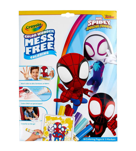Crayola Spiderman Color Wonder Coloring Set 18 Mess Free Pages for Kids