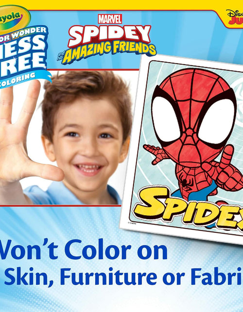 Load image into Gallery viewer, Crayola Spiderman Color Wonder Coloring Set 18 Mess Free Pages for Kids
