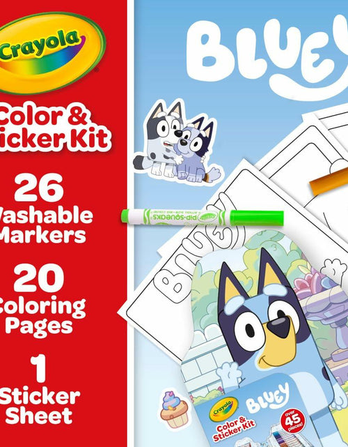 Load image into Gallery viewer, Crayola Bluey Art Kit for Kids 45pcs Coloring Book Stickers 4+
