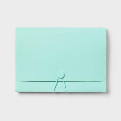 Load image into Gallery viewer, [Like New] Up&amp;up 7 Pocket Expanding File Folder Letter Size Teal Polypropylene
