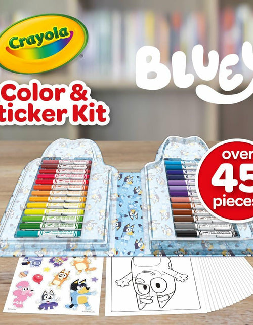 Load image into Gallery viewer, Crayola Bluey Art Kit for Kids 45pcs Coloring Book Stickers 4+
