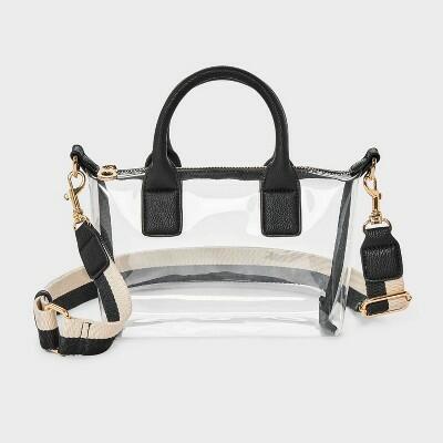 Load image into Gallery viewer, Universal Thread Foundational Mini Tote Handbag Black/Clear TPU Double Handle
