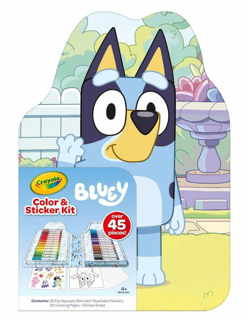 Load image into Gallery viewer, Crayola Bluey Art Kit for Kids 45pcs Coloring Book Stickers 4+
