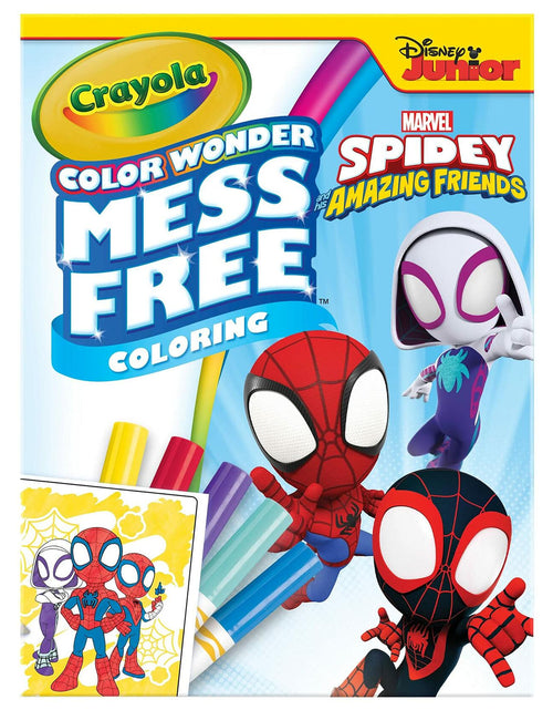 Load image into Gallery viewer, Crayola Spiderman Color Wonder Coloring Set 18 Mess Free Pages for Kids
