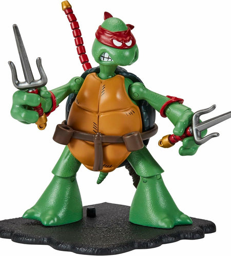 TMNT Raphael Classic Sketch Turtle Figure Green Plastic Cartoon 4"