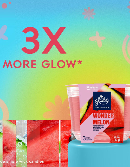 Load image into Gallery viewer, Glade 3-Wick Scented Candle Jar Wonder Melon Pink 6.8oz 3 Count
