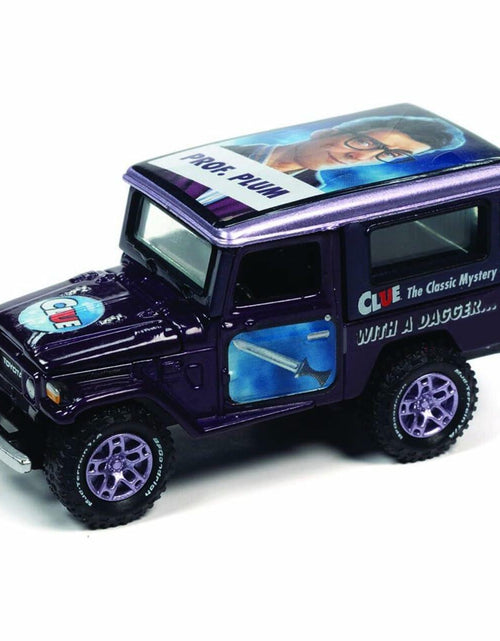 Load image into Gallery viewer, Johnny Lightning 1/64 1980 Toyota Land Cruiser CLUE Purple Diecast Car
