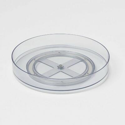 Load image into Gallery viewer, Brightroom™ 11" Low Plastic Lazy Susan Turntable Clear Kitchen Organizer
