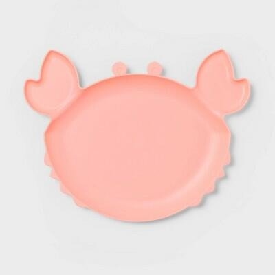 Load image into Gallery viewer, Sun Squad Figural Crab Serving Platter Pink 11.44"
