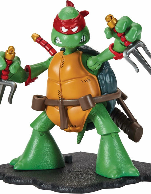 Load image into Gallery viewer, TMNT Raphael Classic Sketch Turtle Figure Green Plastic Cartoon 4"
