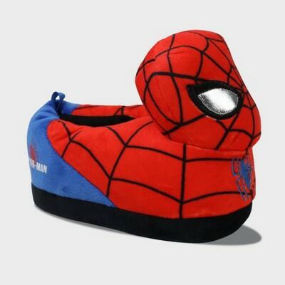 Load image into Gallery viewer, Marvel Spider-Man Toddler Boys 3D Plush Microsuede Slippers Red Size 7-8
