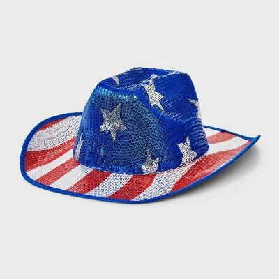 Load image into Gallery viewer, Americana Cowboy Hat Red White Blue Patriotic Western USA Style
