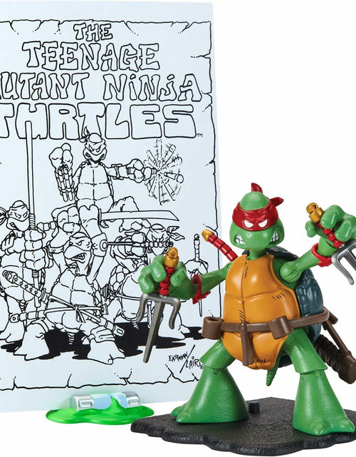 Load image into Gallery viewer, TMNT Raphael Classic Sketch Turtle Figure Green Plastic Cartoon 4"
