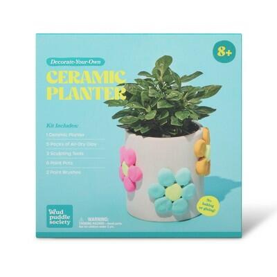 Load image into Gallery viewer, Mud Puddle Society 9pc Clay Ceramic Planter Garden Art Kit
