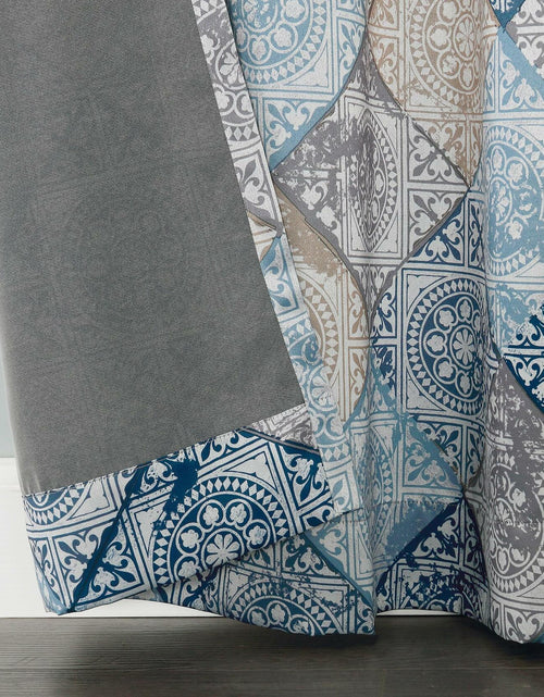 Load image into Gallery viewer, Sun Zero Reardon Global Medallion Efficient Grommet Curtain Panel 54x84 Indigo
