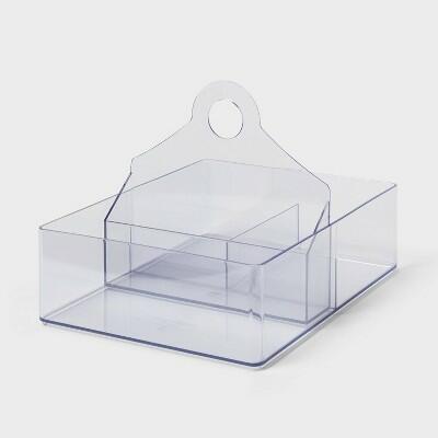 Load image into Gallery viewer, Brightroom Clear Angled Drawer Insert Plastic Bath Caddy 12x9x3.5 Clear
