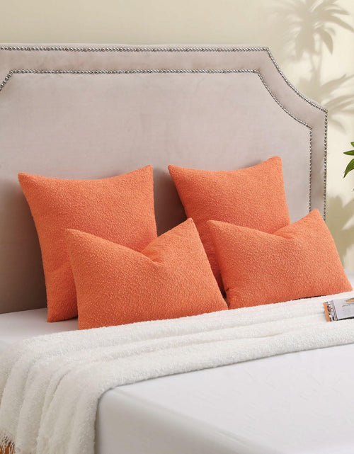 Load image into Gallery viewer, FUTEI Pack of 2 Orange Decorative Throw Pillow Covers 12x20 Inch Soft Cozy
