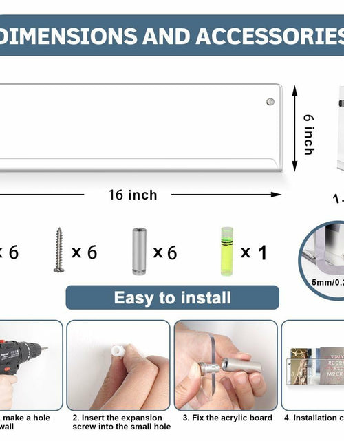 Load image into Gallery viewer, Vinyl Record Shelf Wall Mount Acrylic Floating Wall Shelf Clear 12 Inch
