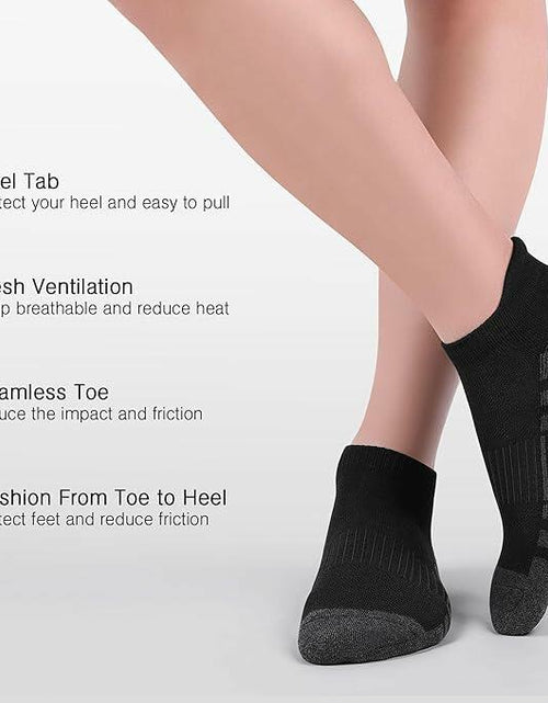 Load image into Gallery viewer, NTCARE Men's Athletic Ankle Socks 6 Pairs Cushioned Low Cut Arch Support
