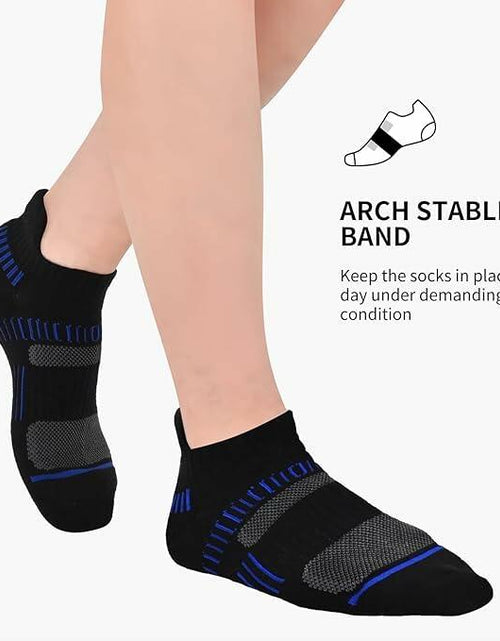 Load image into Gallery viewer, NTCARE Men's Athletic Ankle Socks 6 Pairs Cushioned Low Cut Arch Support
