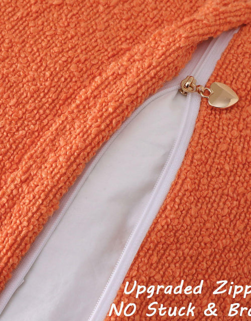 Load image into Gallery viewer, FUTEI Pack of 2 Orange Decorative Throw Pillow Covers 12x20 Inch Soft Cozy
