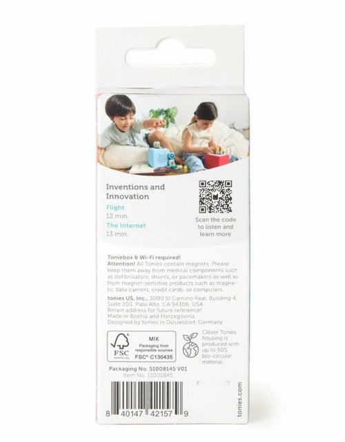 Load image into Gallery viewer, Tonies Inventions Flight &amp; Internet Clever 2 Pack Audio Learning Kids
