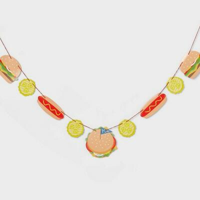 Load image into Gallery viewer, Sun Squad™ 72" Hot Dog Hamburger Paper Garland Party Decorations
