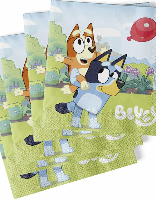 Load image into Gallery viewer, Unique Bluey Party Napkins 6.5 Inch 16 Count Multicolor Paper
