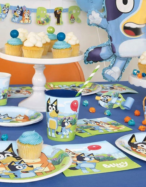 Load image into Gallery viewer, Unique Bluey Party Napkins 6.5 Inch 16 Count Multicolor Paper

