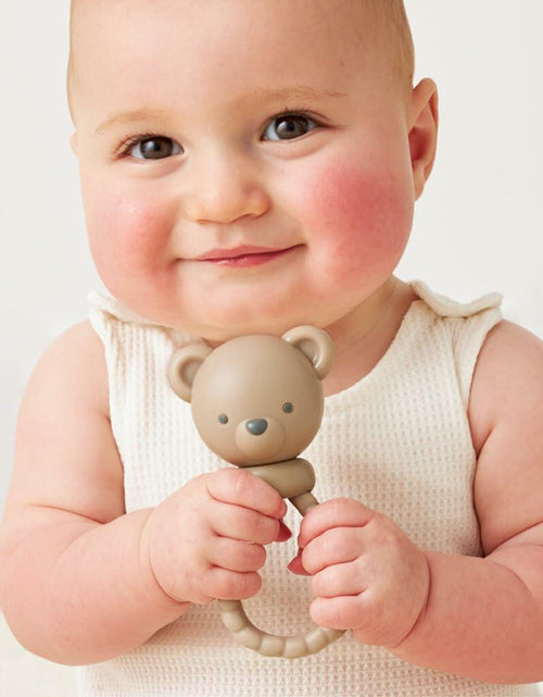 Load image into Gallery viewer, Itzy Ritzy Silicone Rattle Toy Bear Soft Jingle Handle 3+ Months
