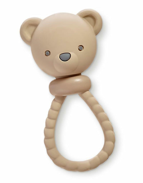 Load image into Gallery viewer, Itzy Ritzy Silicone Rattle Toy Bear Soft Jingle Handle 3+ Months

