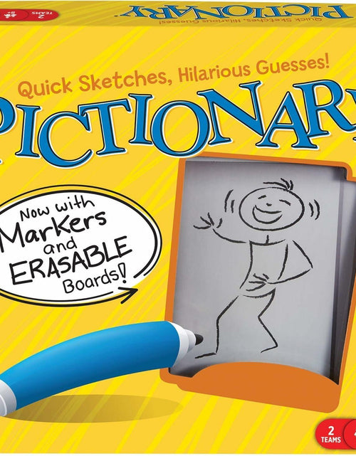 Load image into Gallery viewer, Mattel Pictionary DKD47 Board Game with Markers &amp; Erasable Boards
